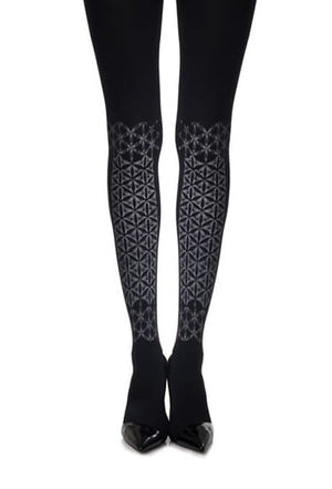 Zohara Frozen Shapes" Print Tights"-Katys Boutique