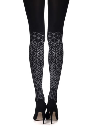 Zohara Frozen Shapes" Print Tights"-Katys Boutique