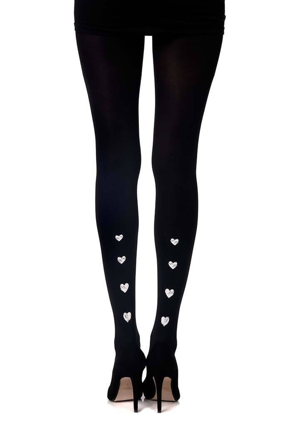 Zohara Love Me Tender" Black Print Tights"-Katys Boutique