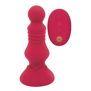 Secret Kisses Remote Floret Vibrating Butt Plug